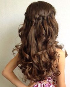 Easy Party Hairstyles, Girls Hairdos, Birthday Hairstyles, Wedding Guest Hairstyles, Flower Girl Hairstyles, Penteado Cabelo Curto, Braid Hairstyles, Long Wavy Hair, Different Hairstyles