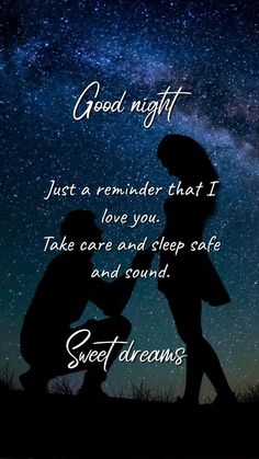 two people sitting in the grass under a night sky with stars above them and text that reads