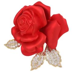 PRICES MAY VARY. The red roses and sparkling rhinestones are even more striking and add a touch of elegance to any outfit. Size: 1.38*1.57 inches, it belongs to small brooch. This is a beautiful and special gift that expresses your deepest blessings and love for the recipient. Suitable for various occasions: perfect for Valentine's Day, weddings, birthdays, Mother's Day, Teacher's Day and Christmas. MULTIPLE WAYS TO WEAR: Can be pinned on lapels, cardigans, hats, dresses, office shirts, undershi Collar Pins Women, Shoulder Brooch, Red Brooch, Dresses Office, Office Shirts, Sweater Bags, Valentines Roses, Rose Brooch, Red Rose Flower