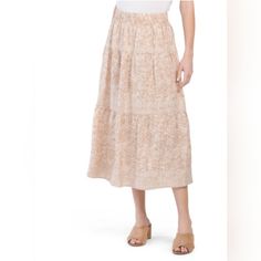 Super Cute Maxi Skirt Size Large New With Tags Beige Tiered Skirt For Spring, Spring Beige Tiered Skirt, Relaxed Neutral Maxi Skirt, Beige Flowy Tiered Maxi Skirt, Relaxed Beige Tiered Maxi Skirt, Beige Tiered Flowy Maxi Skirt, Beige Tiered Lined Maxi Skirt, Beige Relaxed Tiered Maxi Skirt, Beige Elastic Waistband Maxi Skirt For Spring