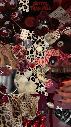 Home Decor Collage, Psychology Wallpaper, Iphone Background Art, Wallpapers Stickers, Maximalist Wallpaper, Inspo Collage, Ipad Lockscreen, Leopard Print Background, Red Aura