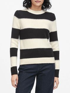 Rugby Stripe Sweater | Banana Republic Winter Knit Tops With Contrast Stripes, Winter Knit Top With Contrast Stripes, Knit Tops With Contrast Stripes For Winter, Horizontal Stripe Knit Tops For Fall, Classic Winter Tops With Contrast Stripes, Knit Tops With Horizontal Stripes For Fall, Classic Fall Tops With Contrast Stripes, Classic Horizontal Stripe Tops For Fall, Classic Fall Tops With Horizontal Stripe Pattern