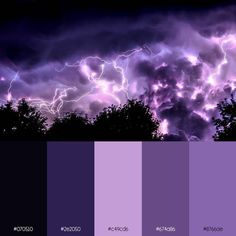 purple hues with lightning in the background