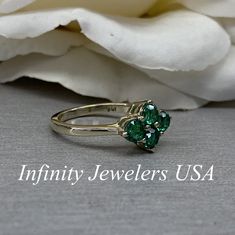 Emerald Ring 14k Yellow Gold, Round Cut Emerald Engagement Ring, Dainty Emerald Gold Ring, May Birthstone Ring, Cluster Emerald Ring #6787 Ladies Emerald Ring, Family Birthstone Ring, 14k Yellow Gold, Mothers Ring, May Birthstone Ring, #6787 This ring is a lab created 4 stone round emeralds made with pure 14k yellow gold #6773 Would make a perfect gift for a May Birthday, Mothers Ring, a graduation, anniversary, bridal gift or just a gift for her. We also have a pendant and earrings to complete Gia Certified Emerald Anniversary Ring, Emerald Round Band Ring For May Birthstone Anniversary, 14k White Gold Emerald Ring For Promise, Emerald Birthstone Ring For Anniversary, Princess Cut, Anniversary Emerald Ring, Gia Certified, 14k Gold, Emerald Birthstone Ring With Princess Cut For Anniversary, Green Emerald Center Stone Ring In 14k White Gold, Anniversary 14k Gold Emerald Ring Gia Certified, 14k White Gold Green Emerald Ring