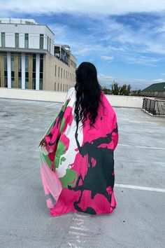 Rich Auntie at it's finest! Our fashion satin kimono can be worn as an oversized dress on it's own or cinched at the waist for a more fitted look. Flowy and colorful style definitely can make this a beach coverup or vacation look. In One Size fits most as the sleeves are open flowy and the kimonos have an open front. Size US Size One Size Beach Kimono With Satin Material And Kimono Sleeves, Beach Kimono With Satin Material, Satin Kimono With Kimono Sleeves For The Beach, Beach Kimono With Satin And Kimono Sleeves, Beach Satin Kimono, Oversized Silk Kimono, Oversized Pink Kimono For Vacation, Oversized Batwing Sleeve Kaftan For Spring, Oversized Batwing Sleeve Maxi Dress For Spring