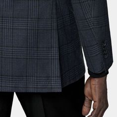 A tailored pick with a pronounced glen check pattern, this handsome navy blazer features a slightly widened notch lapel and natural unpadded shoulder. Tailored Business Blazer With Houndstooth Pattern, Tailored Houndstooth Blazer With Notch Lapel, Semi-formal Houndstooth Blazer With Notch Lapel, Business Blazer With Notch Lapel And Houndstooth Pattern, Tailored Houndstooth Sport Coat For Business, Fitted Houndstooth Sport Coat For Business, Tailored Timeless Plaid Blazer, Tailored Plaid Blazer With Concealed Placket, Tailored Plaid Blazer For Business