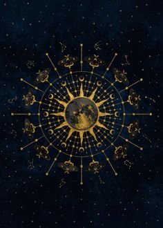 the earth is surrounded by golden lines and dots on a black background with gold stars