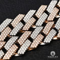 Chaîne à Diamants en Or 14K | Chaîne 22mm Cuban Prong Diamant Rose 2 Tons 24’’ / Diamants / Or Rose 2 Tons Medusa Jewelry, Personalized Packaging, Gold Cuban Chain, Diamond Chain, Best Jewelry Stores, Cuban Chain, Custom Packaging, Pink Diamond, Prong Setting