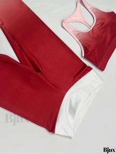 Bjux - Premium Womens Yoga Activewear Set: Ombre Color Fashion Crop Top & High Waist Leggings for Slimming Fitness and Workout. Enhance your Gym Performance with this Stylish 2-piece Sportswear Suit for Women. Breathable Stretch Training Sets, Stretch Sports Sets, Stretch Sportswear Sets For Sports, Stretch Athleisure Training Sets, Athleisure Stretch Sets For Training, Compression Sets With Moisture-wicking For Gym, Sporty Breathable Sets For Yoga, High Stretch Moisture-wicking Sportswear Set, Workout Sets With Moisture-wicking Stretch Fabric