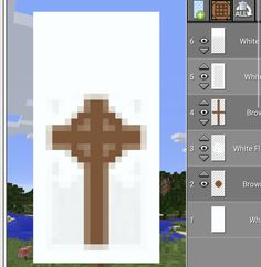 an image of a cross in minecraft