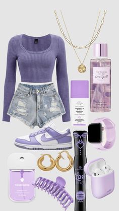 fff Purple Outfit, Purple Outfits, Cute Outfits For School