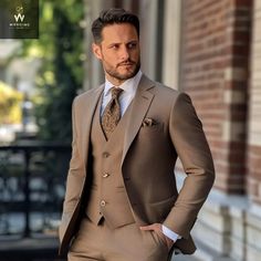 Men's Modern Fit 3-Piece Vested Suit - Two Button Solid Formal Dress Set | eBay