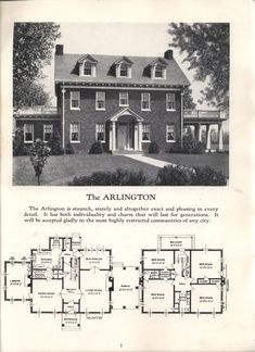 an old house is featured in this ad for the arlington home, which was built