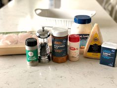 the ingredients are on the counter ready to be put into the oven