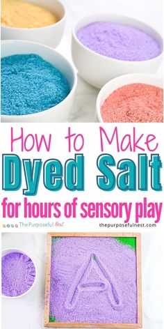 how to make dyed salt for hours of sensory play