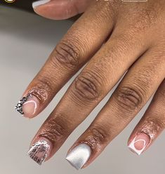 Drippy Nails, 18th Ideas, Freestyle Nails, Overlay Nails, Acrylic Nails Nude, Grey Nails, Abstract Nails, Natural Nail Designs, Ombre Nails Glitter