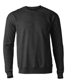 Unisex Fleece Crewneck Sweatshirt - HEATHER CHARCOAL - S | Tultex Fleece Crewneck Sweatshirt in Heather Charcoal Size Small | Cotton/Polyester Blend Patches Shirt, Black Graphic Tees, Custom Sweatshirts, Fall Sweatshirt, Crew Shirt, Ribbed Neckline, Tour T Shirts, Mens Graphic Tee, Drop Shoulder