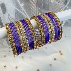 Purple Bangles, Indian Accessories, Bridal Choker, Bridal Necklace Set, Purple Colour