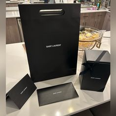 Brand New Packaging For Ysl Items Box Measures 8 Inches By 5 Inches By 5 Inches Ysl Bag Measures 16.5 Inches By 12 Inches By 4 Inches Bags Ysl, Saint Laurent Bags, Yves Saint Laurent Bags, New Packaging, Box Card, Card Envelopes, Card Box, Ysl Bag, Yves Saint Laurent