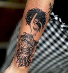 Thick Hair Mermaid Tattoo African American Mermaid Tattoo, Mermaid Tattoo Black Woman, Mythical Mermaid Tattoo, Thick Mermaid Tattoo, Curly Hair Mermaid Tattoo, Black Siren Tattoo, Water Tatoos Ideas, Aquarius Arm Tattoo, Mermaid Mandala Tattoo