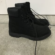 Black Women's Timberland Black 6 Inch Boots - Great Condition, Only Worn Once Last Picture For Reference Timberland Black Waterproof Boots Round Toe, Black Timberland Waterproof Boots, Timberland Black Insulated Waterproof Boots, Black Timberland High-top Hiking Boots, Timberland Black High-top Waterproof Boots, Timberland Black, Black Timberlands, Timberland Shoes, Timberlands Shoes