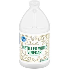 a bottle of distilled white vinegar