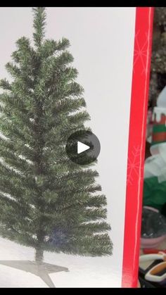 a christmas card with a pine tree on it