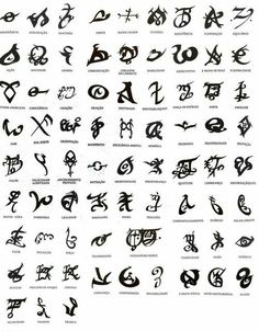 an image of some type of calligraphy written in different languages and letters, including the letter