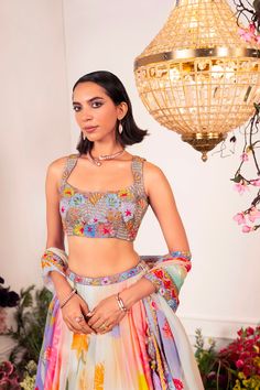 The “Our Vanilla Bloom Lehenga Set” blends timeless elegance with modern sophistication, featuring a beautifully designed lehenga in a soft vanilla hue. Elegant Palazzo Set With Unstitched Blouse For Reception, Wedding Lehenga Hand Embellished In Multicolor, Elegant Unstitched Blouse Palazzo Set For Wedding, Elegant Wedding Palazzo Set With Unstitched Blouse, Elegant Multicolor Lehenga For Diwali, Elegant Multicolor Sharara For Festive Occasions, Elegant Multicolor Palazzo Set With Resham Embroidery, Elegant Multicolor Semi-stitched Choli, Elegant Fitted Multicolor Sharara