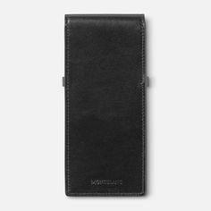 a black leather case with the word montana on it