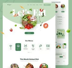 the website design is designed to look like it has many different food items on it