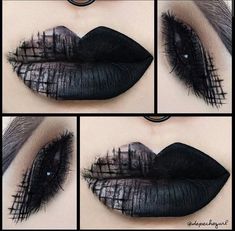 Fantasy Make-up, Make Up Designs, Sugar Skull Makeup, Makijaż Smokey Eye, Emo Makeup, Goth Makeup, Gothic Makeup, Crazy Makeup