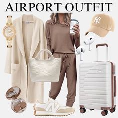 Airplane Aesthetic Outfit, Plane Fits, Plane Outfit Airport Style, Winter Outfits Casual Cold, Airplane Outfit, Comfortable Airport Outfit, Airport Outfit Ideas