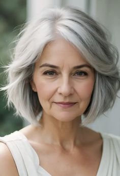 Grey Bob Hairstyles, Gray Hairstyles, Stylish Short Haircuts, Silver Hair Color, Short Grey Hair, Hair Advice, Advanced Style, Haircut For Older Women, Hairstyles For Women