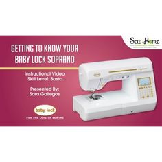 the instruction manual for sewing babylocks is shown in this advertisement