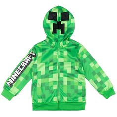 Get your gamer ready for a fun, action-packed adventure with this Minecraft Hoodie featuring the cool green pixelated Creepers. Mine for materials, battle mobs, and build your unique world as you explore the ever-changing Minecraft landscape and create anything you can imagine. Your little one will love this cute, comfy and stylish long sleeve graphic hooded sweatshirt featuring their favorite video game so much, they will always want to wear it. Size: 7-8. Gender: male. Age Group: toddler. Patt Minecraft Landscape, Minecraft Hoodie, Winter Essentials Clothes, Black Creepers, Hood Mask, Boys Fleece, Screen Printing Designs, Fleece Joggers, Clothing Essentials