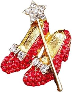 PRICES MAY VARY. Brand New Classic Musical Wizard Fantasy of Oz Ruby Slippers Wand Novelty Metal Enamel Pin Metal Enamel Pin Back Classic Musical Wizard Fantasy of Oz Ruby Slippers Wand Novelty Metal Enamel Pin Dorothy Shoes, Shoe Slippers, Wizard Of Oz Dorothy, Brooches Jewelry, Ruby Red Slippers, Pins Brooch, Red Slippers, Ruby Slippers, Princess Tiara