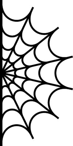 a black and white drawing of a spider web