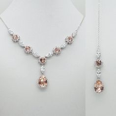 "Blush Necklace, Backdrop Necklace, Pink Wedding Necklace, Swarovski Crystal Wedding Jewelry, Back Drop Necklace, Bridal Back Necklace, Available in Rose gold, Gold and White gold(silver tone) Other color crystals available Materials: Swarovski Vintage Rose Crystal, plated brass settings, cubic zirconia Size: We have 3 chain length options, 43 cm, 46 cm and 49cm. Backdrop is 15cm or 24cm. Please leave us message if you want different length. Finish: White Gold(silver tone), Gold and rose gold . Pink Crystal Bridal Necklace For Wedding, Pink Cubic Zirconia Bridal Necklace For Wedding, Crystal Drop Bridal Necklace For Wedding, Backdrop Necklace Wedding, Blush Necklace, Fantasy Accessories, Backdrop Necklace, Rose Gold Bridal Earrings, White Opal Earrings