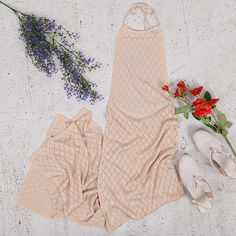 This summer beach cover-up is a must-have! This summer halter dress is made to lounge in all day and then dress up for a day out. Easily pair this dress with your heels or strappy sandals and your best summer accessories for a cute beach day.MEASUREMENTS: Small | Bust: 36"-38"in | Waist: 26"-28"inMedium | Bust: 38"-40"in | Waist: 28"-30"inLarge | Bust: 40"-42"in | Waist: 30"-32"in Beige Halter Dress For Beach, Beige Halter Neck Dress For Beach, Beige Halter Neck Dress For The Beach, Beige Summer Sundress For Party, Beige Halter Neck Sundress For Vacation, Beige Summer Halter Dress, Beige Halter Neck Sundress For Summer, Chic Beige Sundress For Summer, Beige Sundress For Summer Beach