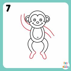 how to draw a cartoon monkey for kids step by step drawing lesson with pictures and instructions