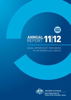 the annual report cover for the women in workplace agency