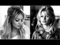 Bouffant Tutorial, 1960s Hair Tutorial, Bardot Makeup, 60s Hair Tutorial, Disco Hair, Wedding Ponytail