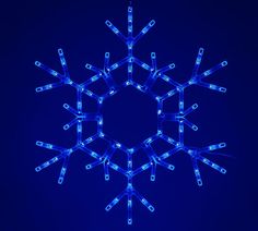 a snowflake with blue lights on it