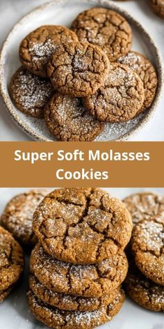 Discover how to make super soft molasses cookies with this easy recipe! These classic cookies are packed with warm spices like cinnamon, ginger, and cloves, creating the perfect chewy texture and rich flavor that everyone loves. Ideal for holiday baking or anytime you’re craving a cozy treat, these cookies stay soft for days and are perfect for gifting, parties, or as a family-favorite dessert. Learn the secrets to keeping molasses cookies soft, tips for perfect rolling, and variations to suit your taste. This is the ultimate recipe for homemade soft molasses cookies that are simple, delicious, and irresistible! Christmas Molasses Cookies Soft, All Spice Cookie Recipe, Molasses Cookies With Frosting, Chewy Ginger Cookies Soft, Amish Molasses Cookies Soft, Chewy Gingerbread Molasses Cookies, Spiced Molasses Cookies, Ginger Soft Cookies, Iced Mollases Cookies