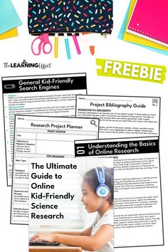 the ultimate guide to online kid - friendly science research for kids with freebie printables