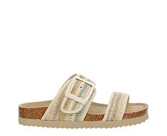 Bjorndal Anna Marie Women s Footbed Sandal Kick back in the Anna Marie women s footbed Sandal from Bjorndal. With a raffia upper featuring an adjustable buckle strap for a custom fit, this Slip-On Sandal pairs well with jeans or a casual dress. The footbed & cork midsole cradle your foot, while the durable outsole provides excellent traction wherever you go. Raffia upper Slip-On Lightly Cushioned footbedCork midsoleTraction outsole Beige Footbed Sandals With Adjustable Strap, Beige Adjustable Strap Footbed Sandals, Adjustable Beige Footbed Sandals With Textured Footbed, Beige Adjustable Flat Footbed Sandals, Adjustable Beige Flat Footbed Sandals, Adjustable Beige Comfortable Footbed Sandals, Anna Marie, Rack Room, Rack Room Shoes