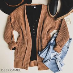 Everyday Waffle Cardigan – RubyClaire Boutique Maurice’s Plus Size Outfits, Tan Shoes Outfit, Waffle Cardigan, Fall Outfits Casual, Fall Fashion Outfits Casual, Inexpensive Clothes, Dusty Blush, Library Science, Knit Cardi