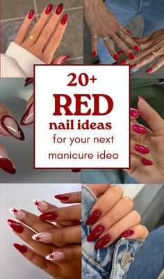 Gorgeous Red Nail Ideas | Fall Winter Nail Ideas | Cherry Red Nail Inspo #rednails #nailinspo Winter Nail, Beauty Art, Cherry Red, Bold Fashion, Winter Nails, Timeless Classic, Nail Ideas