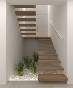 Small Garden Under Stairs, Staircase Decor